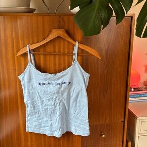Harley-Davidson Light Blue Embroidered Camisole